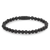 Bracciale in pietra naturale nera da 6 mm con chiusura in acciaio inossidabile nero - Rebel&Rose Modello: RR-60088-B-M
