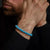 Bracciale in pietre di turgonite da 8 mm con chiusura in acciaio inossidabile - Rebel&Rose Modello: RR-80043-S-M