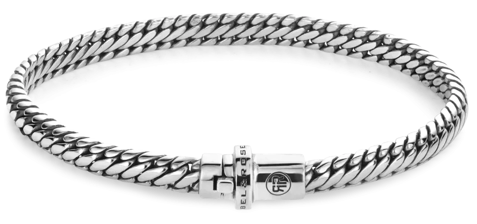 Bracciale in argento 7mm - Modello Rebel&Rose: RR-BR028-S-L