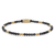 Bracciale in pietre dure nere e color oro con chiusura in acciaio inossidabile - Rebel&Rose Modello: RR-30004-G-S