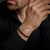Bracciale nero in pietra ollare a forma di cubo con chiusura in acciaio inossidabile - Rebel&Rose Modello: RR-40079-S-M