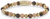 Armband mit Steinperlen, goldfarbener Verschluss, REBEL & ROSE Gravur