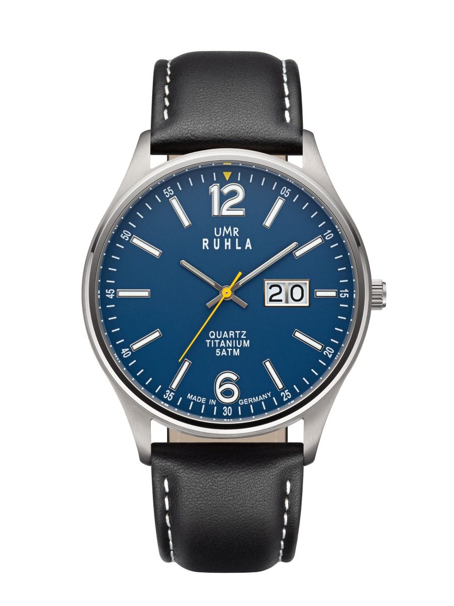 UMR Ruhla RUHLA-Classic RCL17076 Herren Armbanduhr Blau • Saphirglas • Titangehäuse