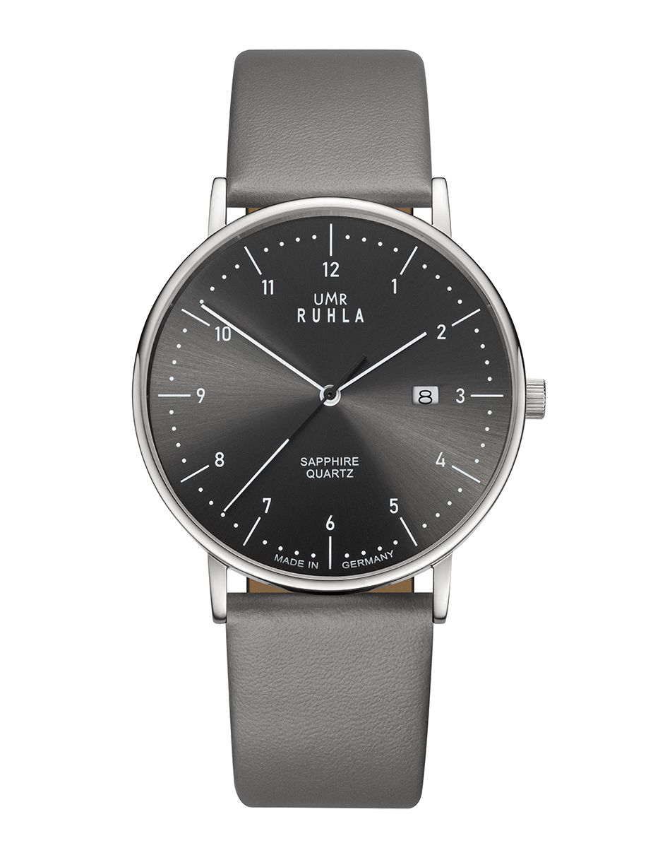 UMR Ruhla RUHLA-Classic RCL30445 Herren Armbanduhr Grau • Saphirglas • Ronda 705 Quarzwerk