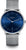 Orologio da uomo con quadrante blu, cassa sottile e cinturino in maglia metallica