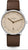 STERNGLAS NAOS S01NA54PR04 Quarzuhr • Sandbraunes Zifferblatt • Dunkelbraunes Premium-Lederband