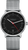 Orologio da uomo con quadrante nero e bracciale in metallo argentato effetto mesh