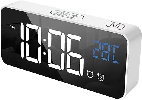Sveglia digitale JVD 14,5 cm plastica • Due allarmi • Indicatore di temperatura
