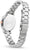 Casio SHEEN Orologio da donna vista posteriore: bracciale in acciaio inossidabile color argento, fondello con stampa