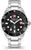 Herrenarmbanduhr mit schwarzem Zifferblatt, Edelstahlband und Datumsanzeige 25