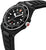 Herrenuhr von Swiss Military mit schwarzem Gehäuse, Lünette und Silikonarmband