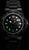 Herrenuhr von Swiss Military mit leuchtenden Markierungen auf schwarzem Zifferblatt