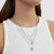 Collana da donna Soliver SOJ-0178-N-55 in argento sterling 925 con zirconi