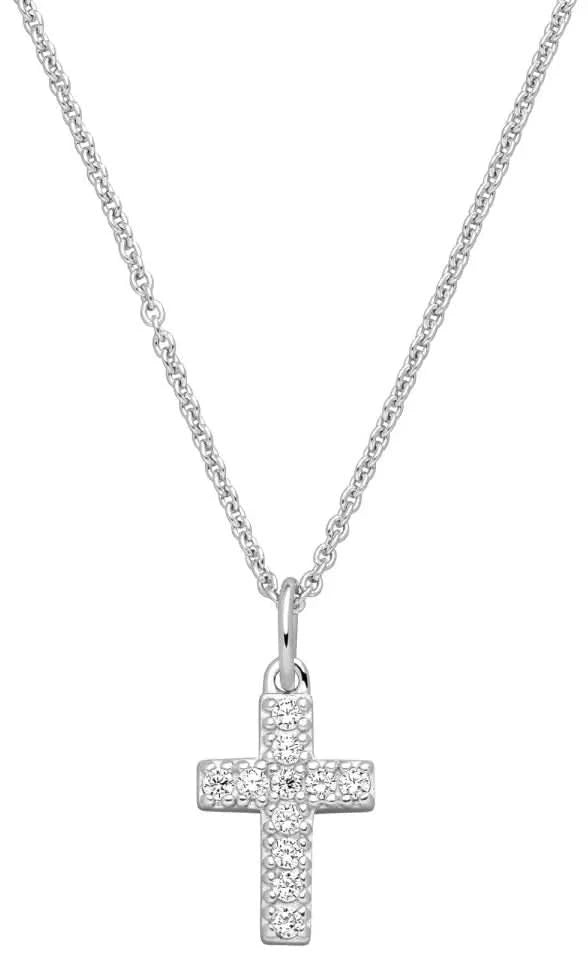 Collana da donna Soliver SOJ-0280-N-45 in argento sterling 925, con zirconi, lunghezza 45 cm