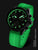 Orologio da uomo Vostok Europe Space Race con indici luminescenti verdi e cinturino in silicone verde