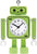 Sveglia Robot JVD 12 x 10,5 x 8,2 cm Metallo, Plastica • Look da robot con braccia mobili • Lancetta dei secondi silenziosa