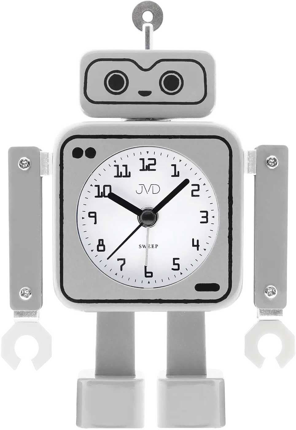 Sveglia Robot JVD 16,0 cm Metallo • Secondi fluidi • Display analogico