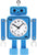 Sveglia analogica JVD Robot 16,0 cm Metallo • Lancetta dei secondi silenziosa • Sveglia a bip