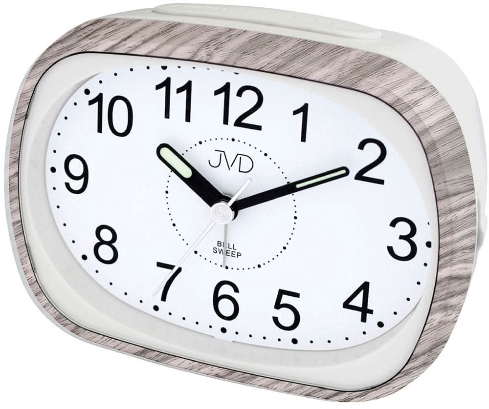 Sveglia Analogica Classica JVD 12 cm Altezza, 9.2 cm Larghezza Plastica • Secondi Silenziosi • Sveglia Meccanica