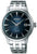 Orologio da uomo con quadrante blu Sunray e bracciale in acciaio inossidabile argentato