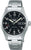 Orologio da uomo Seiko 5 Sports con quadrante nero e cinturino in acciaio
