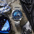 Herrenuhr mit blauem Zifferblatt und silbernem Edelstahlarmband