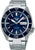 Seiko Herrenuhr mit blauem Zifferblatt, MON-Datumsanzeige und Metallarmband