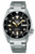 Orologio automatico Seiko 5 Sports: quadrante nero, lancette dorate, datario