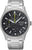 Seiko Herren-Chronograph: Stahlarmband, schwarzes Zifferblatt, Chronograph-Totalisatoren.