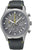 Herrenarmbanduhr mit schwarzem Stoffarmband, grauem Zifferblatt und Chronograph-Optik