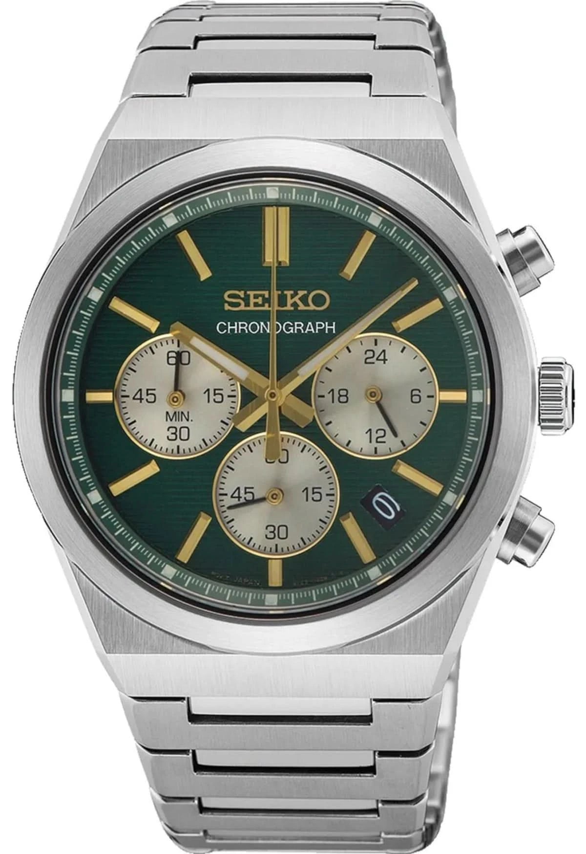 Orologio da uomo Seiko Conceptual SSB461P1 • Design bicolore • Quadrante verde
