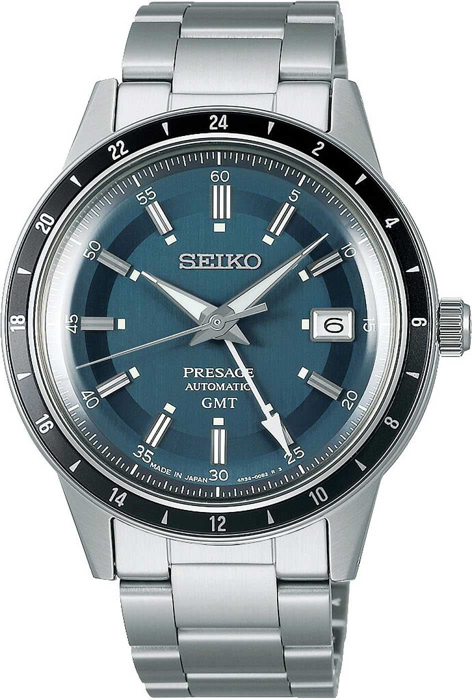 Orologio da uomo Seiko Presage SSK009J1 • Automatico GMT • Retro