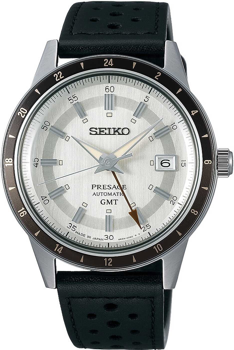 Orologio da uomo Seiko Presage SSK011J1 • Funzione GMT • Stile vintage