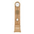 Orologio a pendolo in legno chiaro con quadrante rotondo, aste sonore e pomello bianco