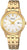 Orologio da uomo Seiko con cinturino in acciaio inossidabile color oro, quadrante rotondo e datario