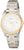 Orologio da donna Seiko con bracciale in acciaio inossidabile argento-oro e quadrante bianco