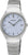 Orologio da donna con bracciale in acciaio inossidabile argentato, cassa rotonda e quadrante blu