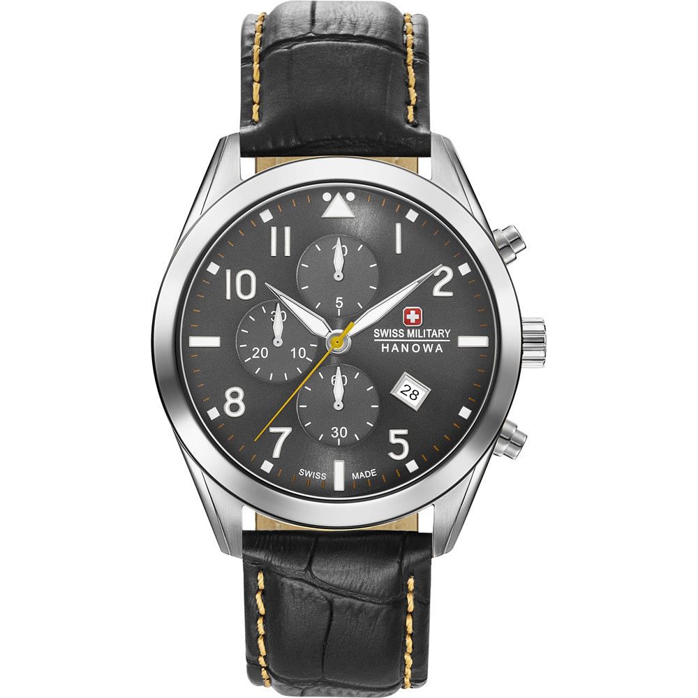 Swiss Military Hanowa Helvetus Chrono 06-4316.7.04.009 Herren Armbanduhr Schwarz • Chronograph • Edelstahlgehäuse