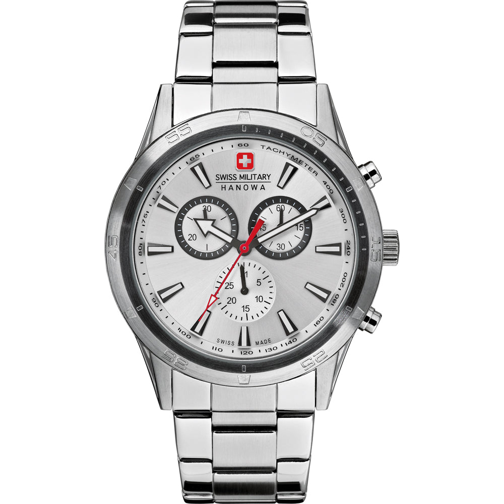 Swiss Military Hanowa Land 06-8041.04.001 Herren Armbanduhr Schwarz • Edelstahlgehäuse • Quarzwerk