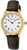 Orologio da donna Seiko con lunetta color oro, quadrante bianco e cinturino in pelle marrone