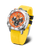 Orologio da uomo Vostok Europe: quadrante arancione, cinturino in silicone giallo, impermeabile fino a 20 ATM