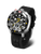 Orologio da uomo con quadrante nero e cinturino in silicone nero, design cronografo