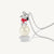 Ciondolo Snoopy PEANUTS con cuore su palla di neve in argento sterling 925 riciclato