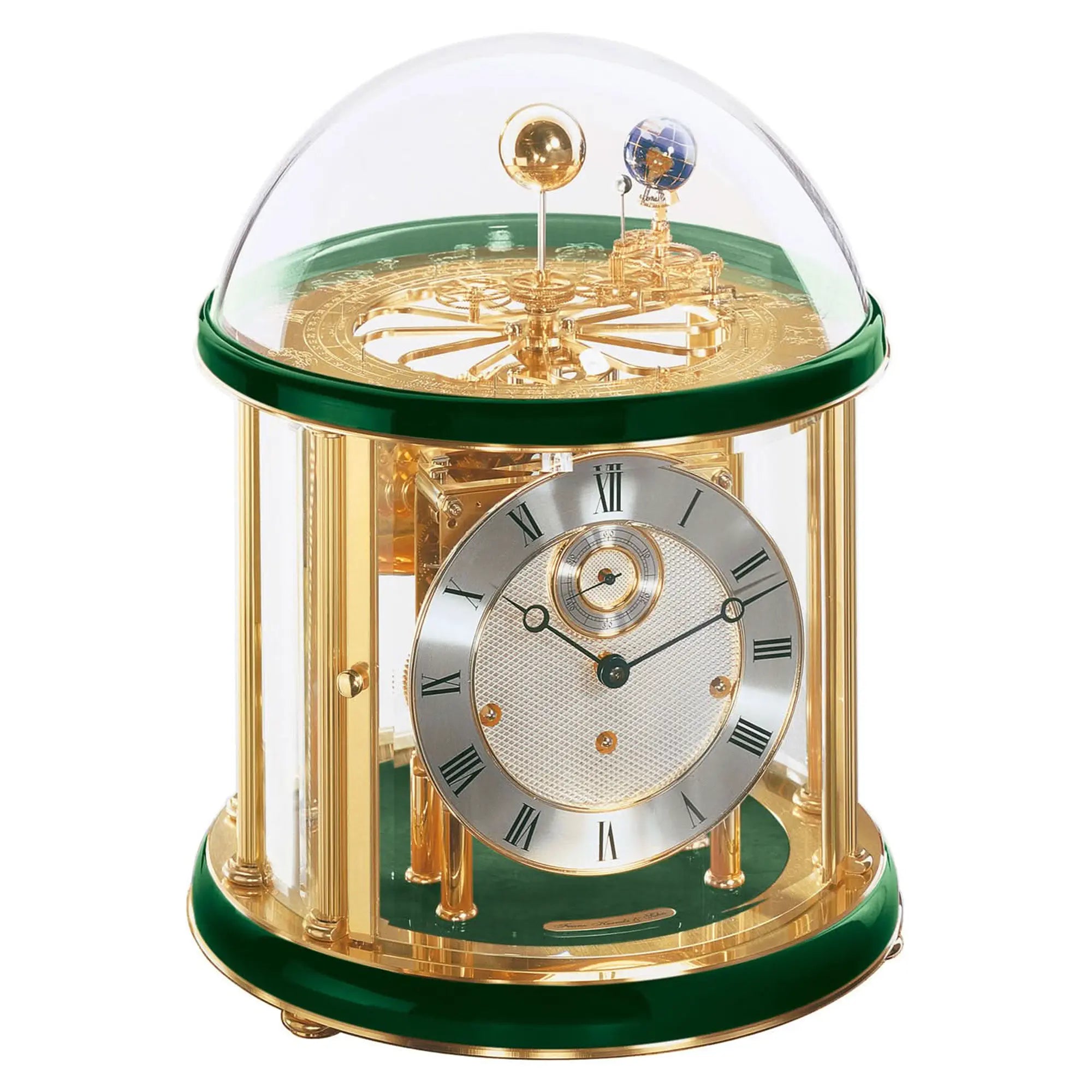 Orologio da tavolo Hermle 28,5x21x21 cm Legno • Planetario Meccanico • Suoneria Westminster