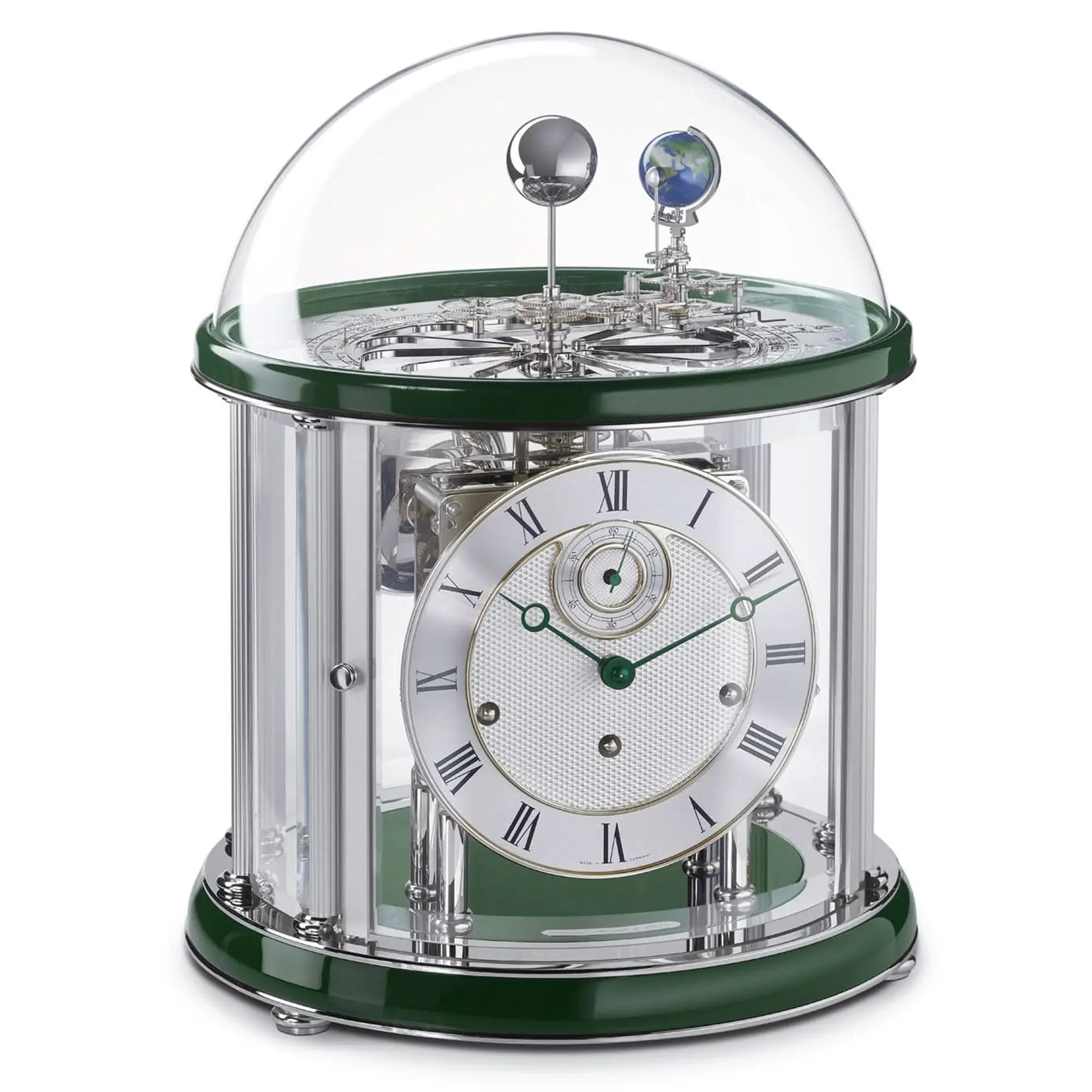 Orologio da tavolo Hermle 29,2x28,9x28,9 cm Nichel • Movimento astronomico • Indicazione precisa delle fasi lunari