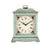 Orologio da tavolo vintage in legno, turchese, con quadrante romano