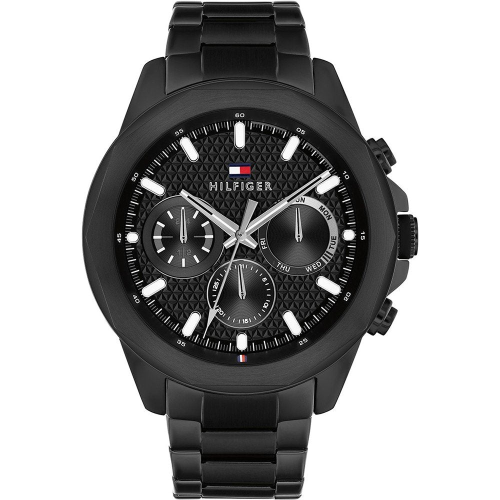 Tommy Hilfiger Lars 1710653 Herren Armbanduhr Schwarz • Mineralglas • Edelstahlarmband