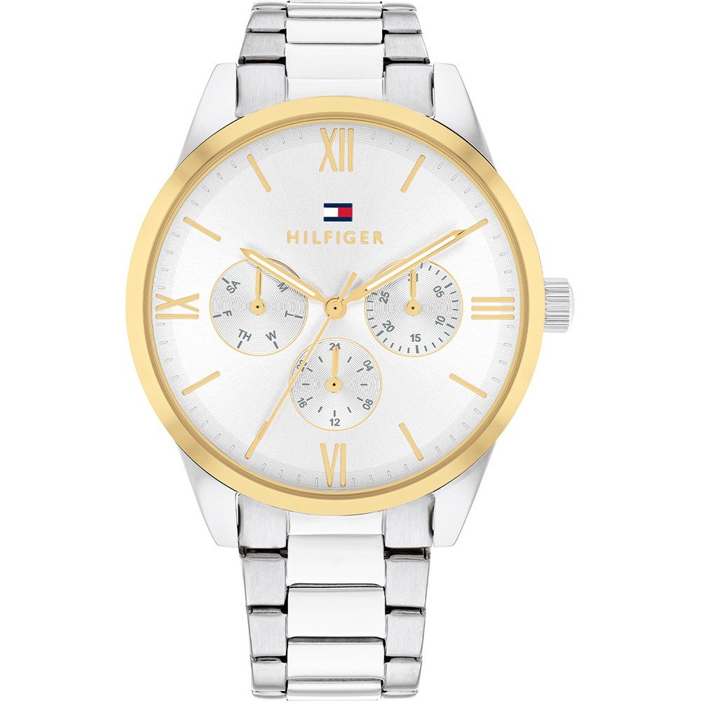 Tommy Hilfiger Camille 1782744 Damen Armbanduhr Silber • Edelstahl-Armband • Multifunktion Quarzwerk