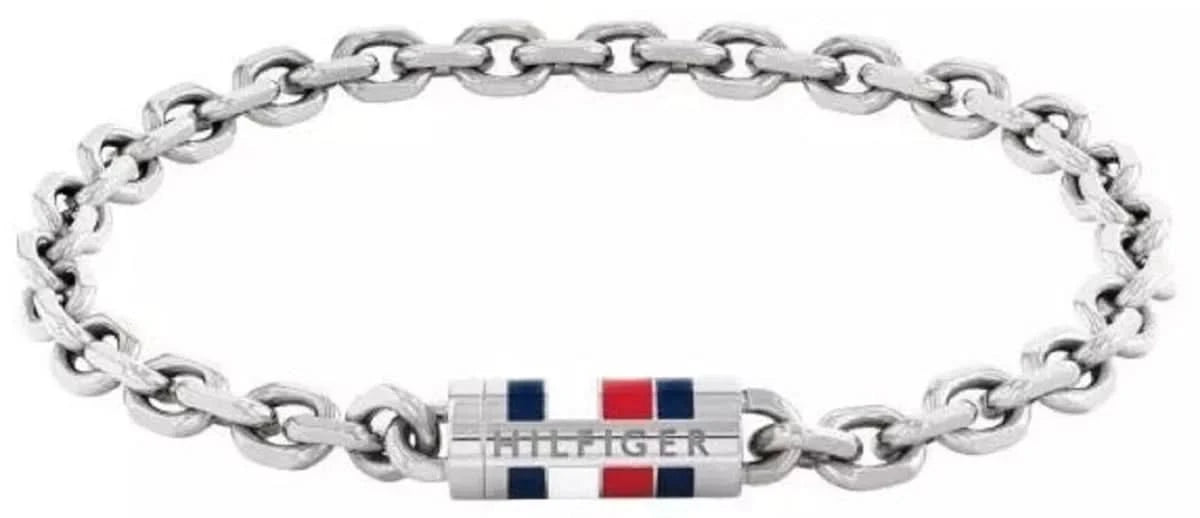 Bracciale da uomo in acciaio inossidabile – Elegante design argentato - Tommy Hilfiger Modello: 2790652