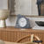 Orologio da tavolo AMS F5176 in pietra naturale • Radiocontrollato • Cassa in legno con inserto in pietra